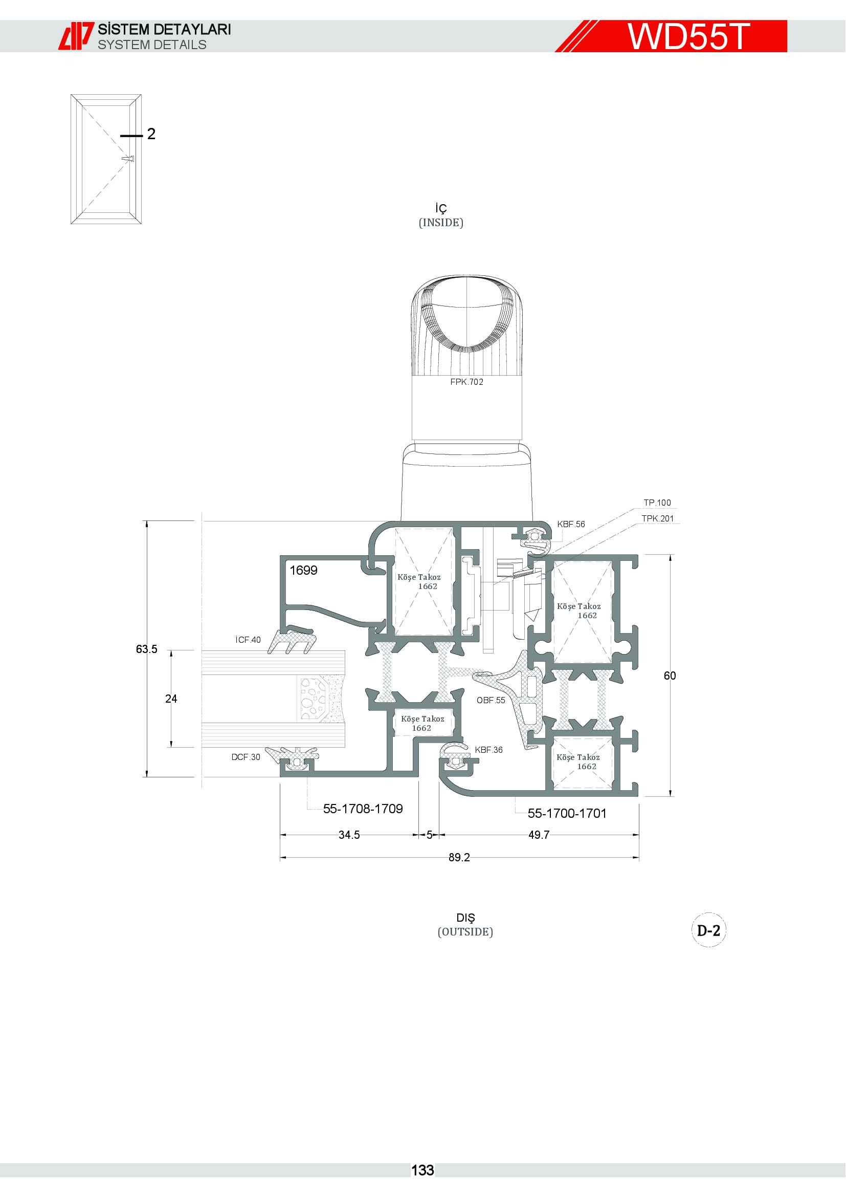 S 55 Yalıtımlı Alüminyum 64